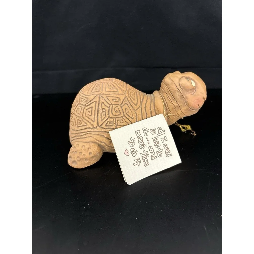 The Critter Factory 1986 Handmade Clay Turtle Figurine